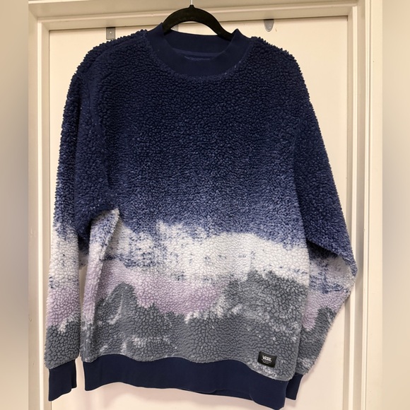 VANS - Overlook Sherpa Crew Sweatshirt - size M - blue - Picture 3 of 10
